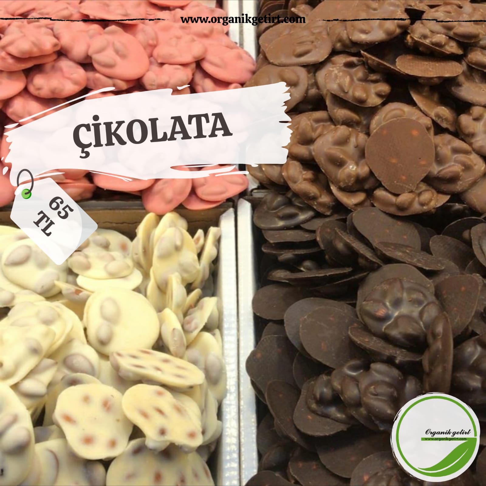 Organik Karışık Çikolata